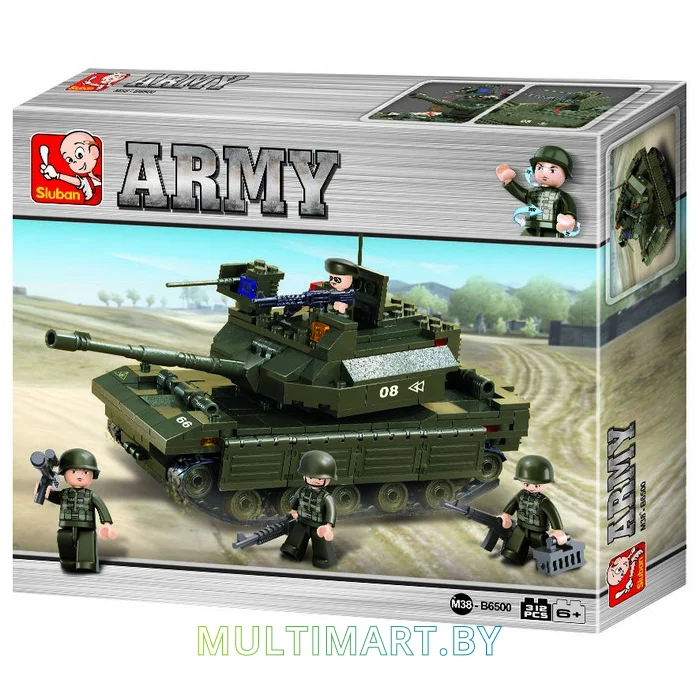 Конструктор Sluban M38-B6500 Головной танк (312 деталей)